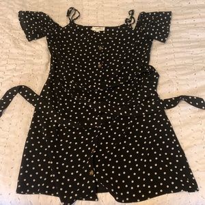 Black Polka Dot Casual Dress Speechless Size S